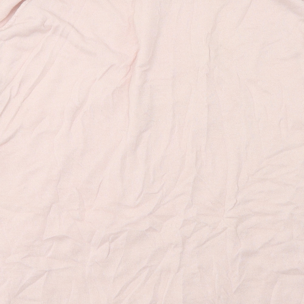 Marks and Spencer Womens Pink Round Neck  Cotton Pullover Jumper Size 16