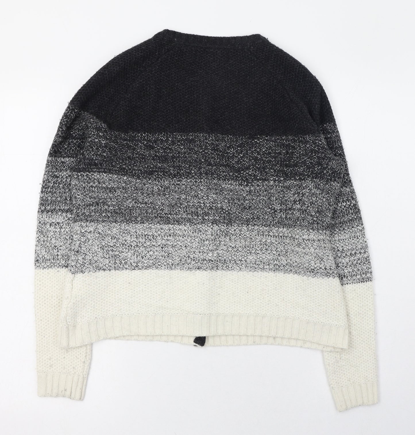 John Lewis Womens Black Round Neck  Viscose Cardigan Jumper Size 14
