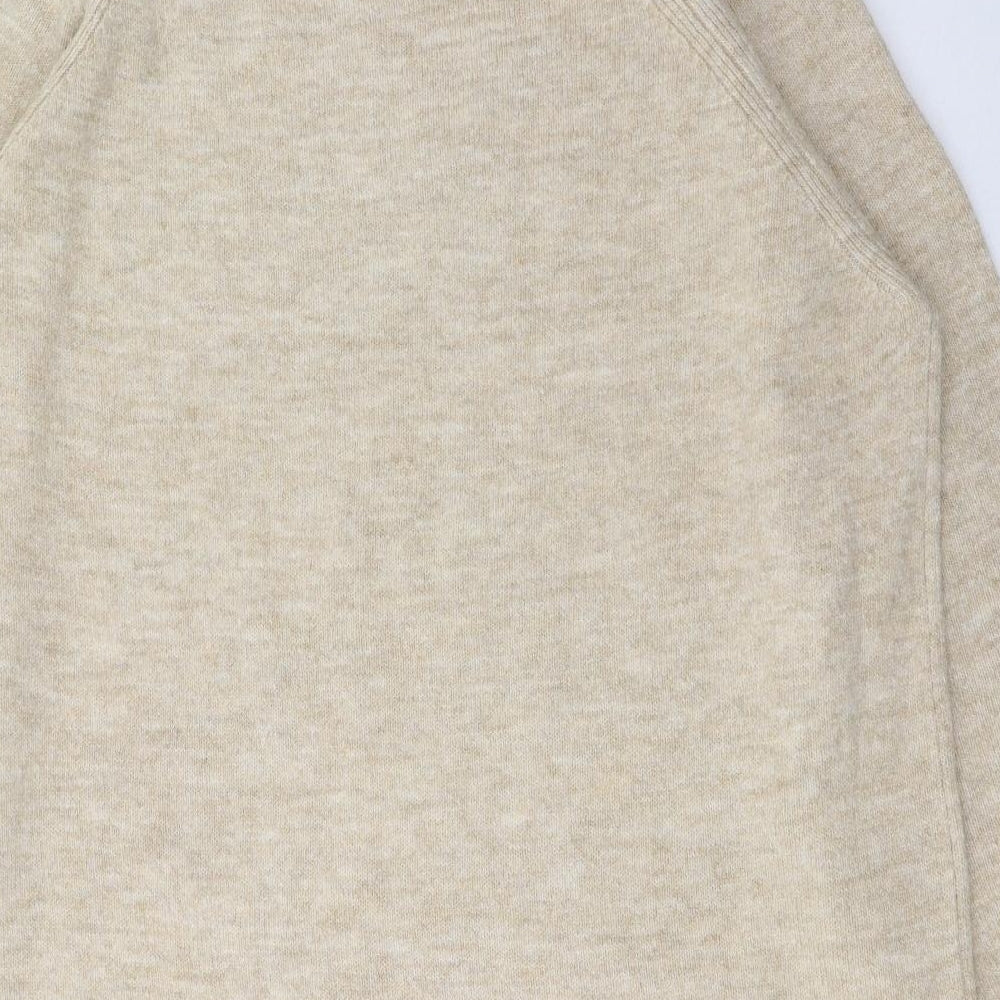 F&F Womens Beige  Acrylic Jumper Dress  Size 22  Roll Neck Pullover