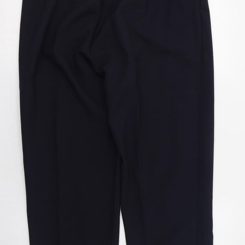 BM Womens Blue  Polyester Trousers  Size 14 L26 in Regular