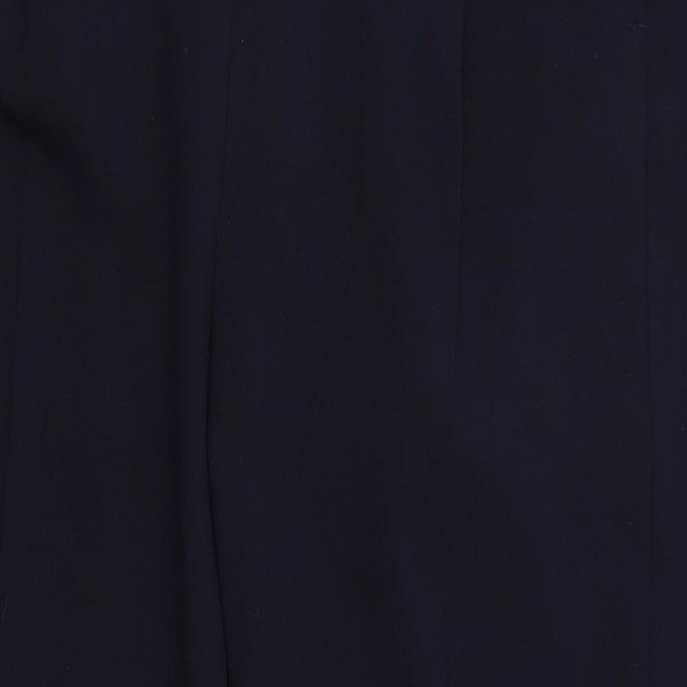 BM Womens Blue  Polyester Trousers  Size 14 L26 in Regular