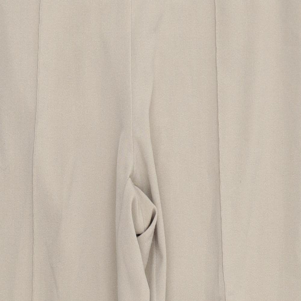BM Womens Beige  Polyester Trousers  Size 16 L28 in Regular