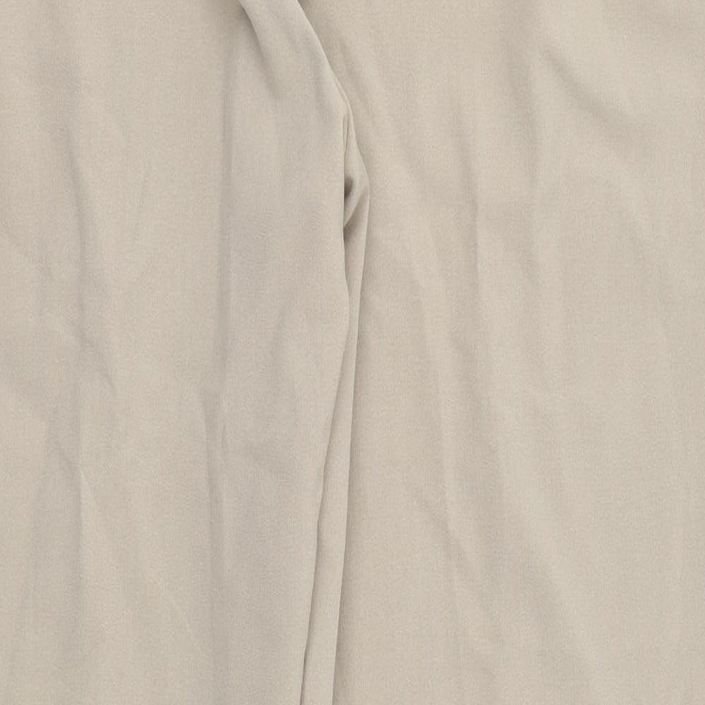 BM Womens Beige  Polyester Trousers  Size 16 L28 in Regular