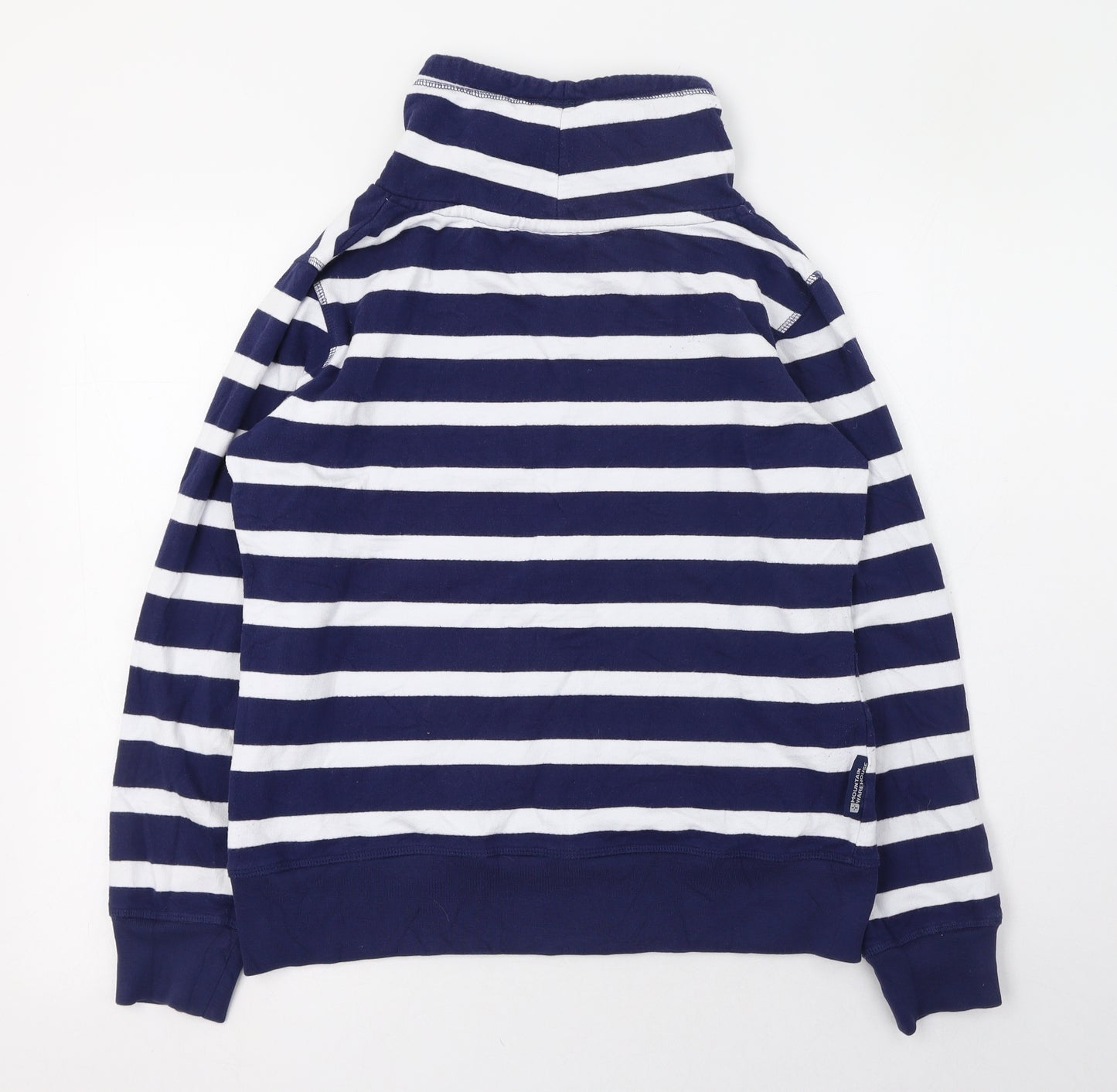Mountain Warehouse Womens Blue Striped Cotton Pullover Sweatshirt Size 12  Pullover