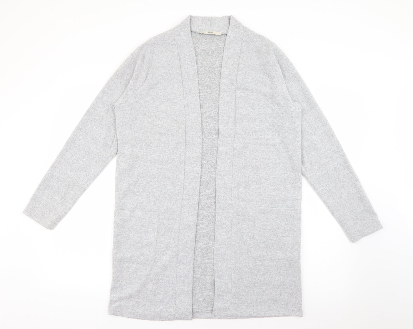 George Womens Grey V-Neck  Polyester Cape Jumper Size 12