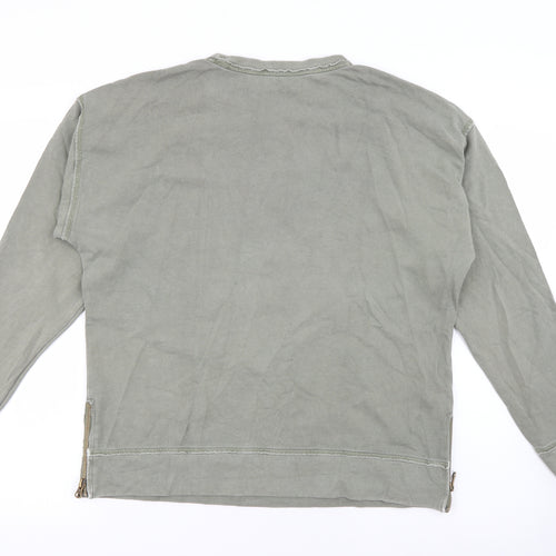 EDC Womens Green Crew Neck  Cotton Pullover Jumper Size M