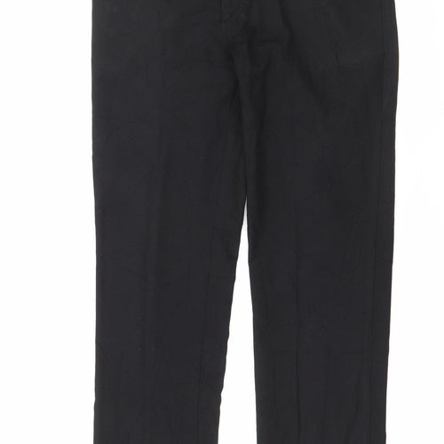 Preworn Womens Black  Polyester Trousers  Size 30 in L30 in Regular Zip