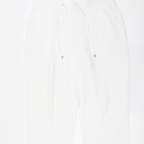 Papaya Womens White  Polyester Bermuda Shorts Size 16 L19 in Regular Tie