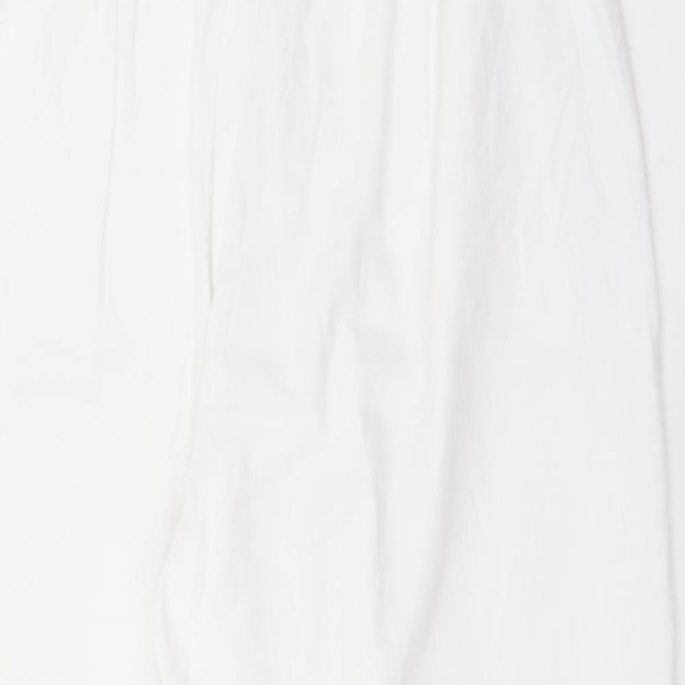 Papaya Womens White  Polyester Bermuda Shorts Size 16 L19 in Regular Tie