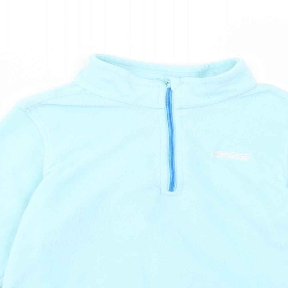 Regatta Girls Blue  Polyester Pullover Sweatshirt Size 11-12 Years  Zip