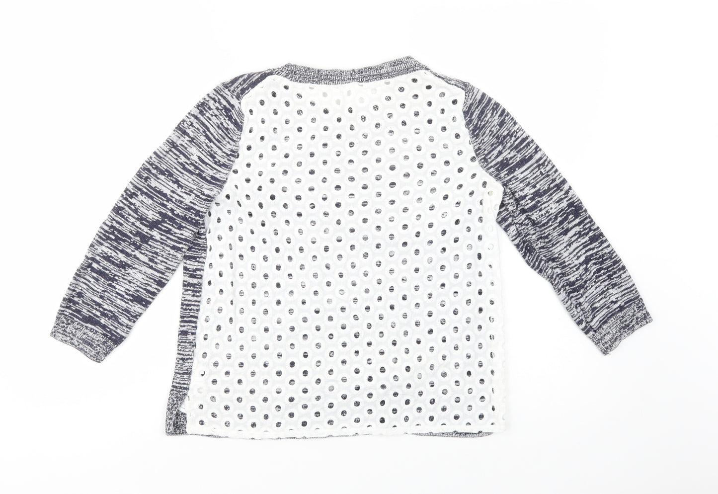 Gap Womens Blue Crew Neck  Cotton Pullover Jumper Size S