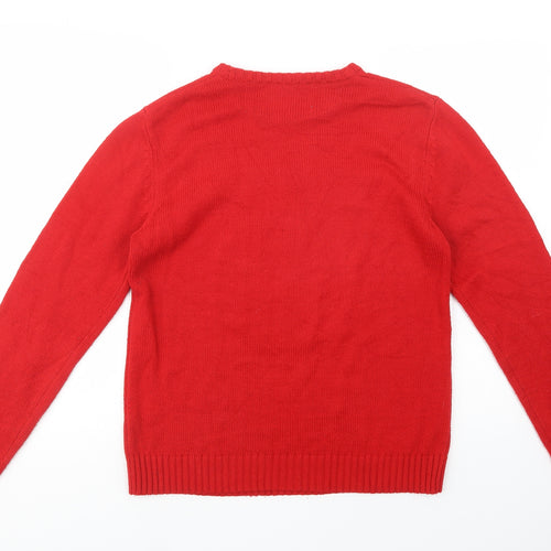 Cedarwood State Mens Red Crew Neck  Acrylic Pullover Jumper Size S   - Christmas Jumper
