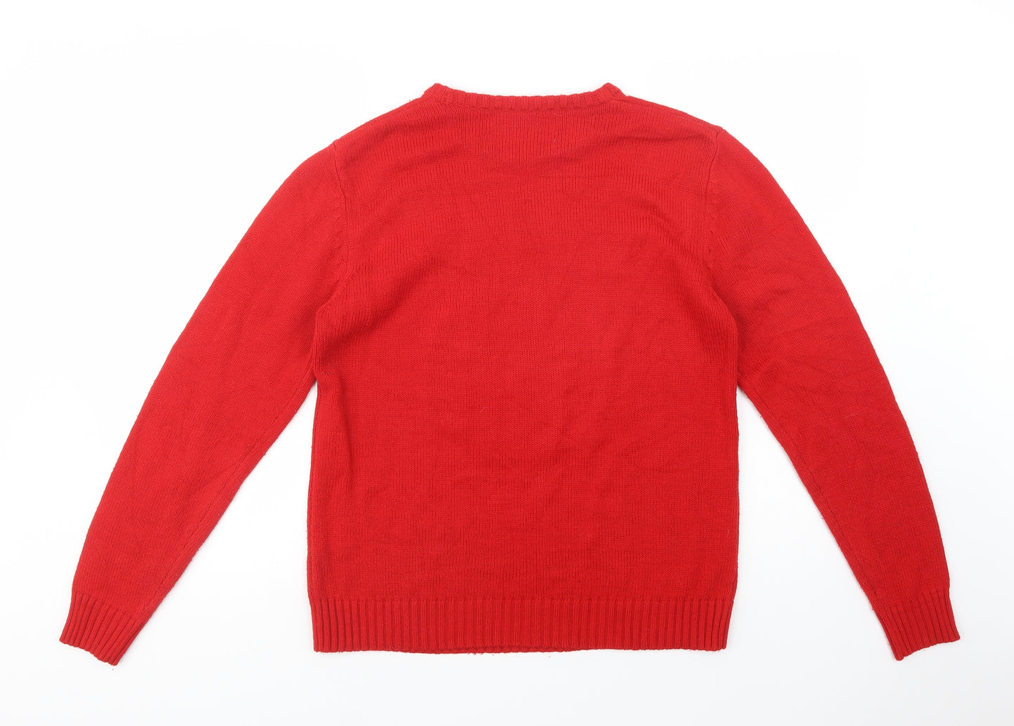 Cedarwood State Mens Red Crew Neck  Acrylic Pullover Jumper Size S   - Christmas Jumper