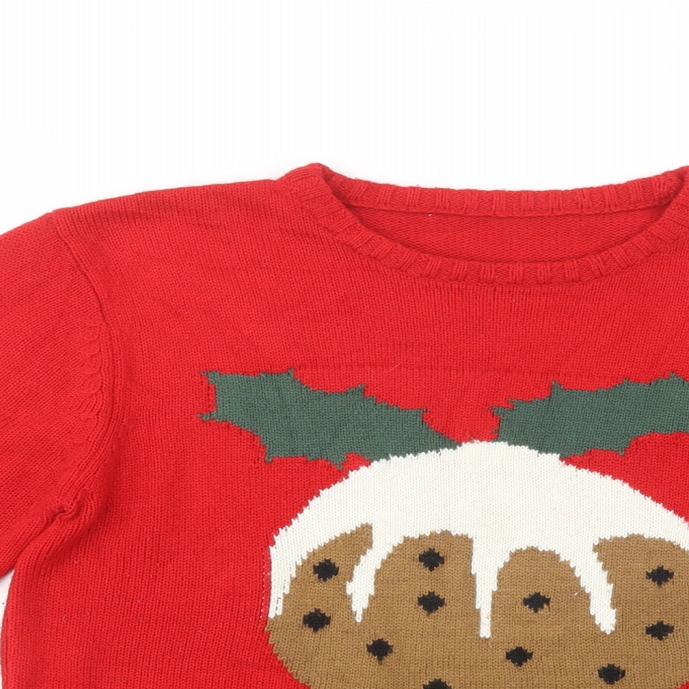 Cedarwood State Mens Red Crew Neck  Acrylic Pullover Jumper Size S   - Christmas Jumper