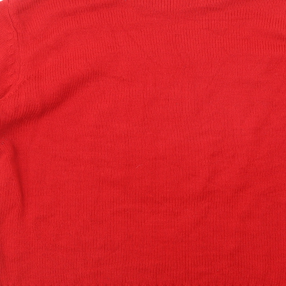 Cedarwood State Mens Red Crew Neck  Acrylic Pullover Jumper Size S   - Christmas Jumper