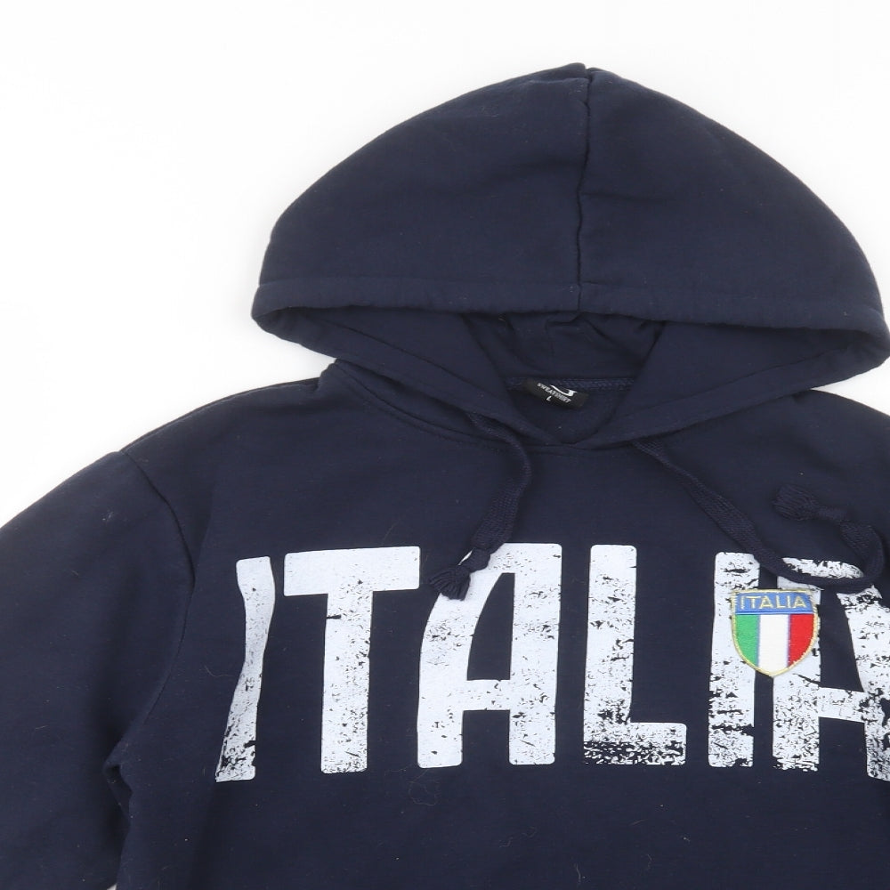 AG Sweatshirt Mens Blue  Cotton Pullover Hoodie Size L   - Italia