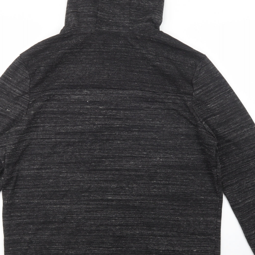 Primark Mens Black  Polyester Full Zip Hoodie Size L