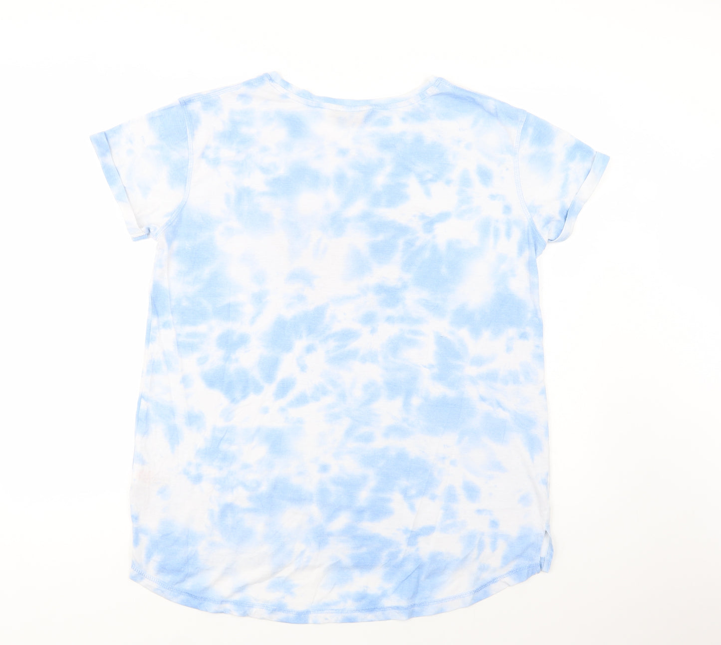 Love Yours Womens Blue  Polyester Basic T-Shirt Size 16 Crew Neck - Butterfly