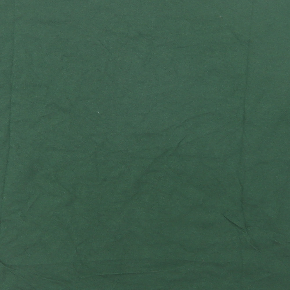 Fruit of the Loom Mens Green  Cotton  T-Shirt Size L Crew Neck  - Irish Whisky