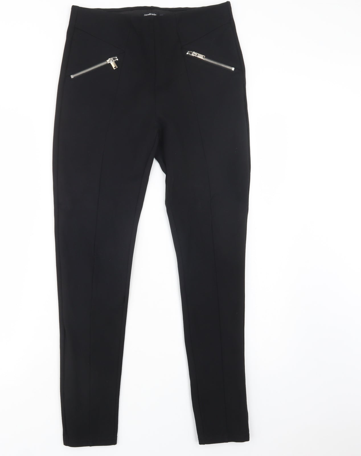 Stradivarius Womens Black  Viscose Jegging Leggings Size 14 L31 in