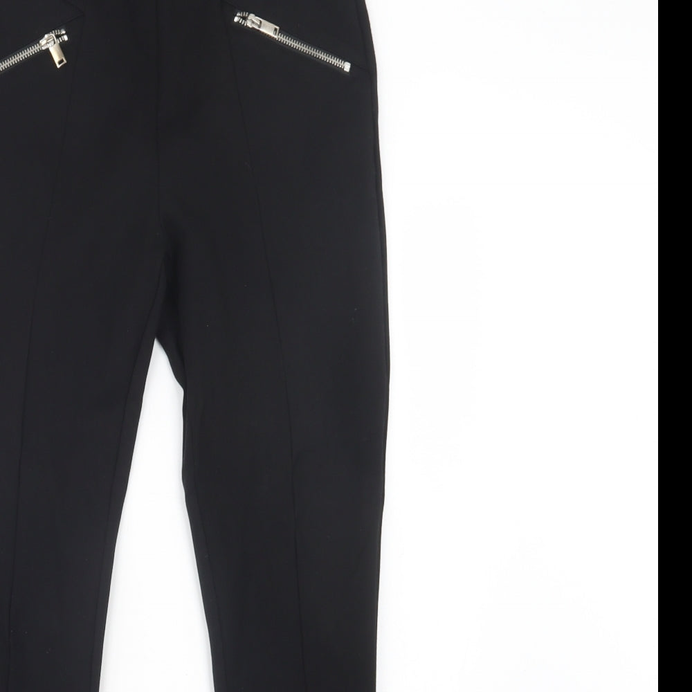 Stradivarius Womens Black  Viscose Jegging Leggings Size 14 L31 in