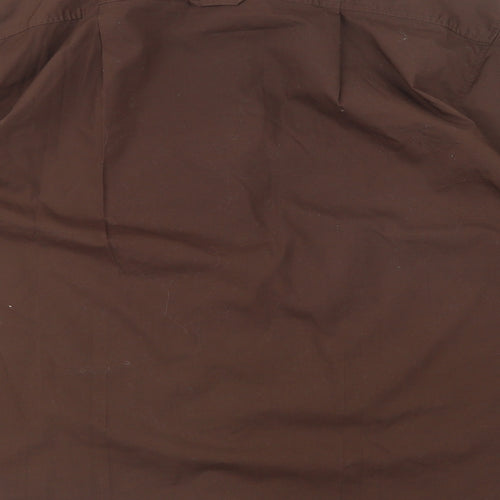 COLLUSION Womens Brown  Polyester Basic Button-Up Size 4 Collared