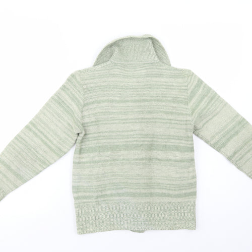 Cassidy Womens Green Collared  Wool Cardigan Jumper Size S
