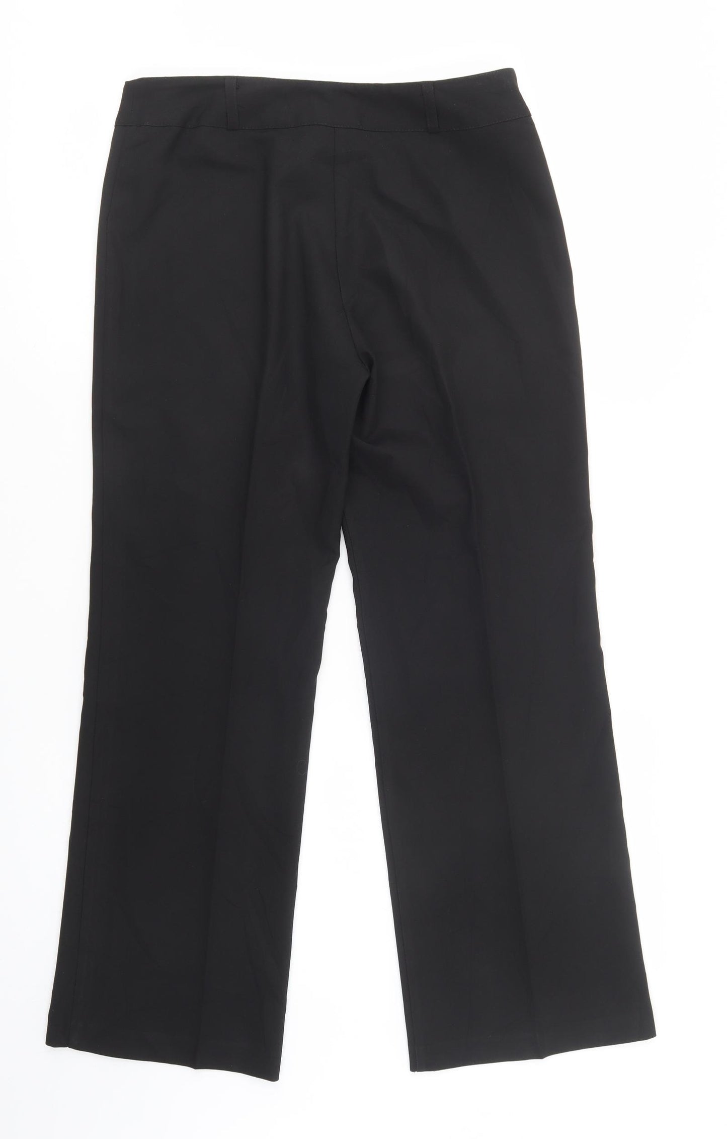 Dorothy Perkins Womens Black  Polyester Dress Pants Trousers Size 10 L29 in Regular Button