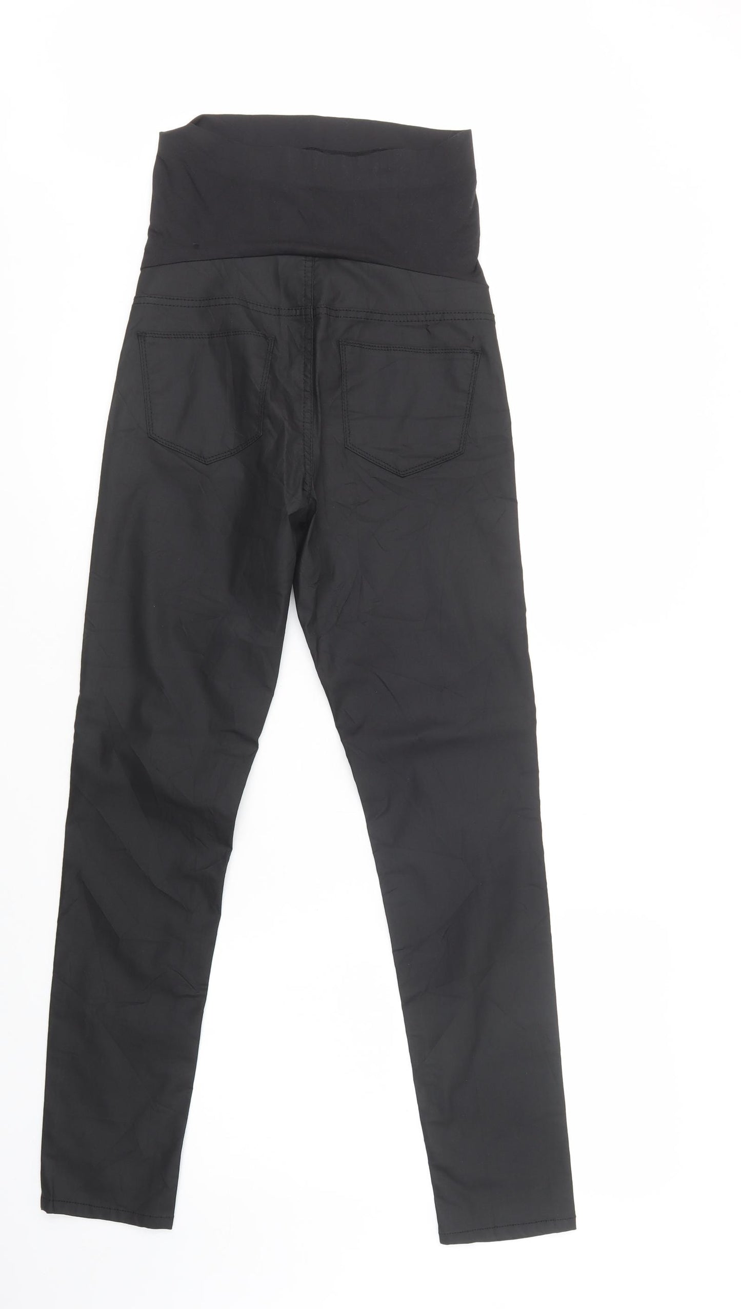 Forteks Womens Black  Polyester Jegging Trousers Size 10 L32 in Regular  - Maternity