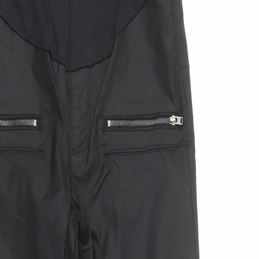 Forteks Womens Black  Polyester Jegging Trousers Size 10 L32 in Regular  - Maternity