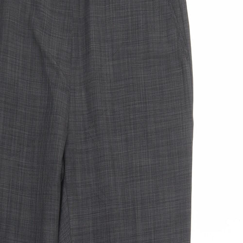 Marks and Spencer Womens Grey  Polyester Dress Pants Trousers Size 12 L29 in Regular Buckle