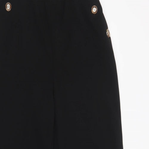 F&F Womens Black  Polyester Dress Pants Trousers Size 12 L31 in Regular