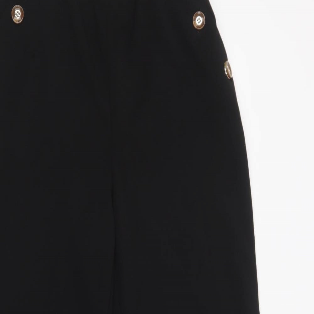 F&F Womens Black  Polyester Dress Pants Trousers Size 12 L31 in Regular