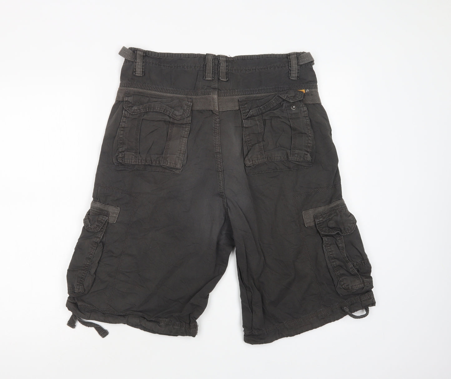 SoulCal Mens Brown  Cotton Cargo Shorts Size 34 in L14 in Regular Button