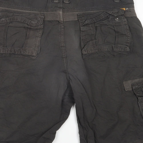SoulCal Mens Brown  Cotton Cargo Shorts Size 34 in L14 in Regular Button