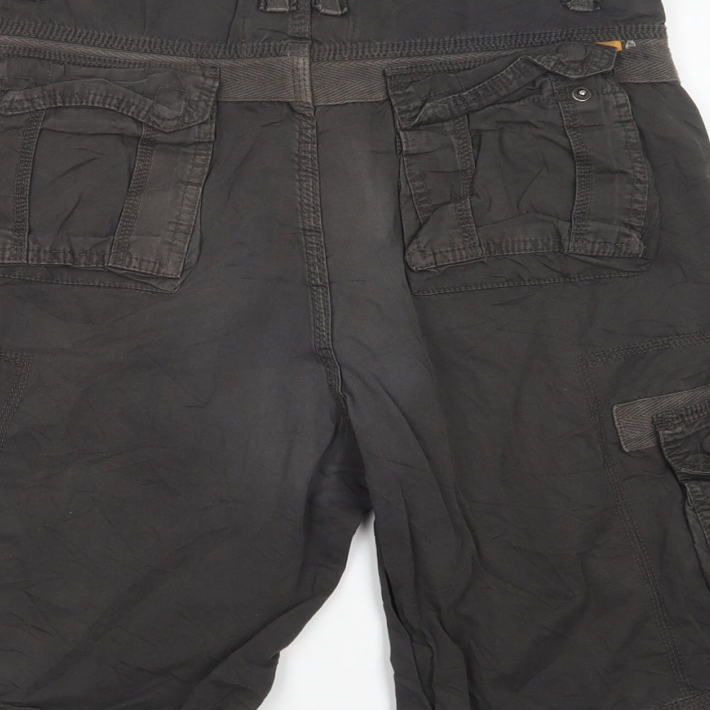SoulCal Mens Brown  Cotton Cargo Shorts Size 34 in L14 in Regular Button