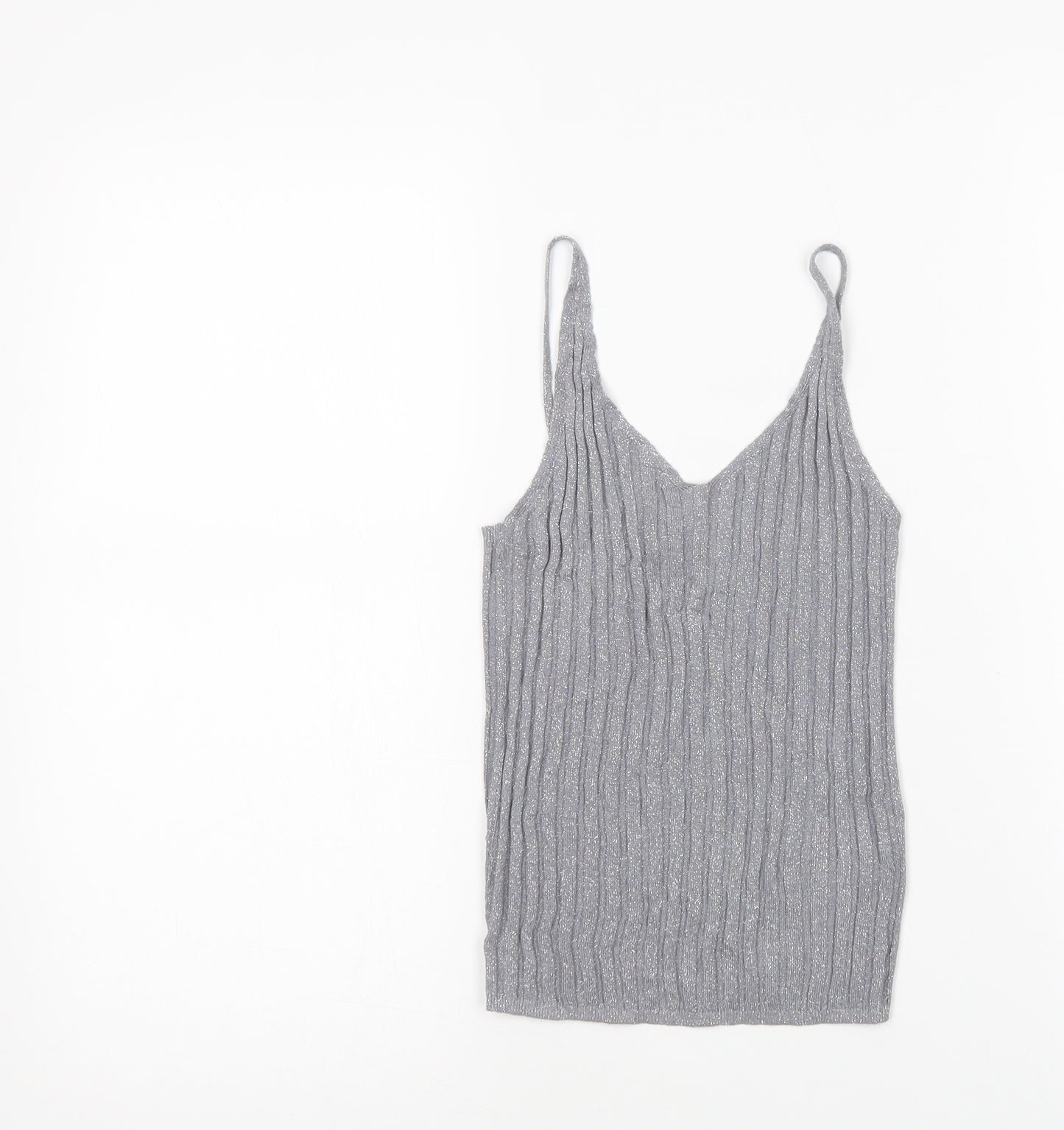 Atmosphere Womens Silver  Viscose Camisole Blouse Size 10 V-Neck