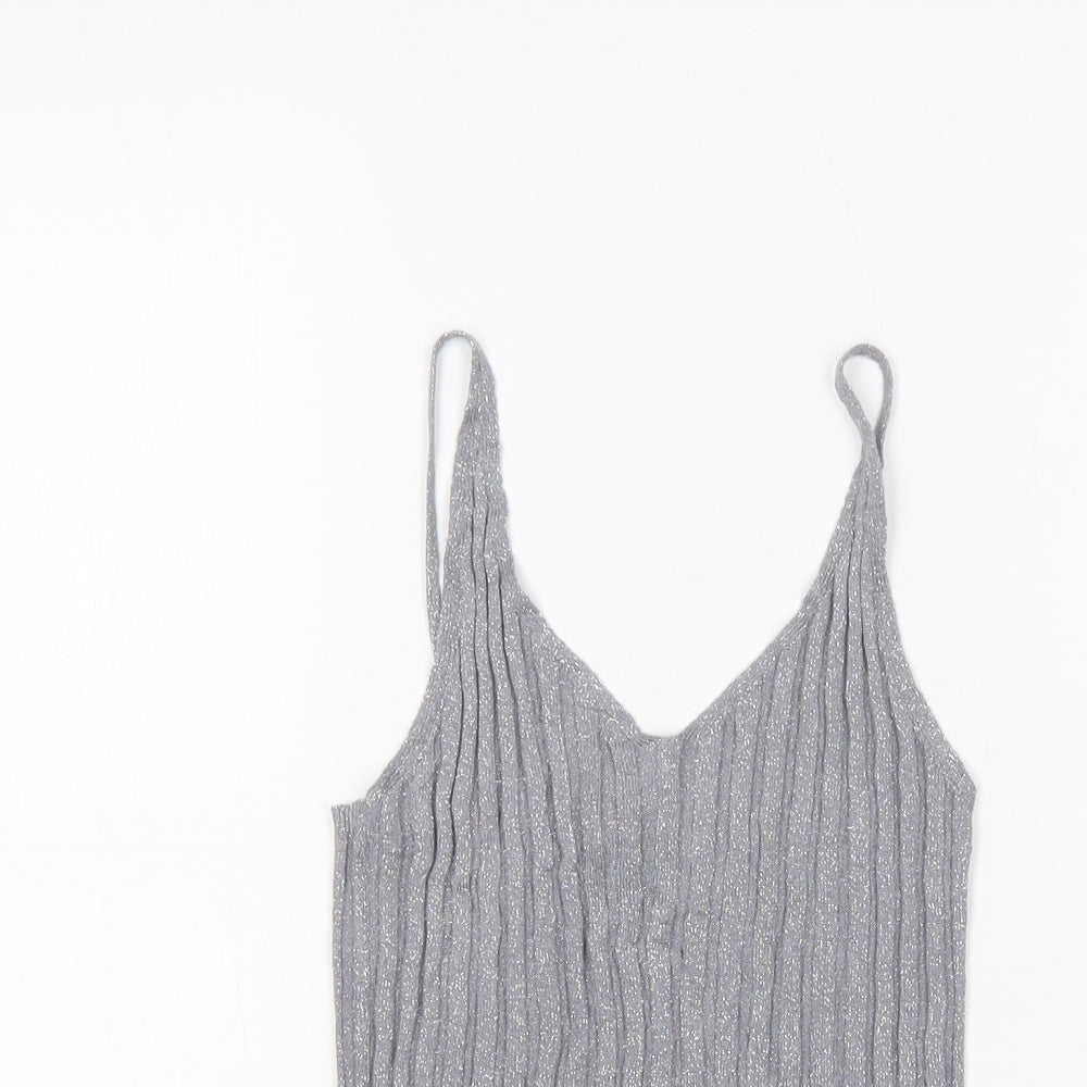 Atmosphere Womens Silver  Viscose Camisole Blouse Size 10 V-Neck