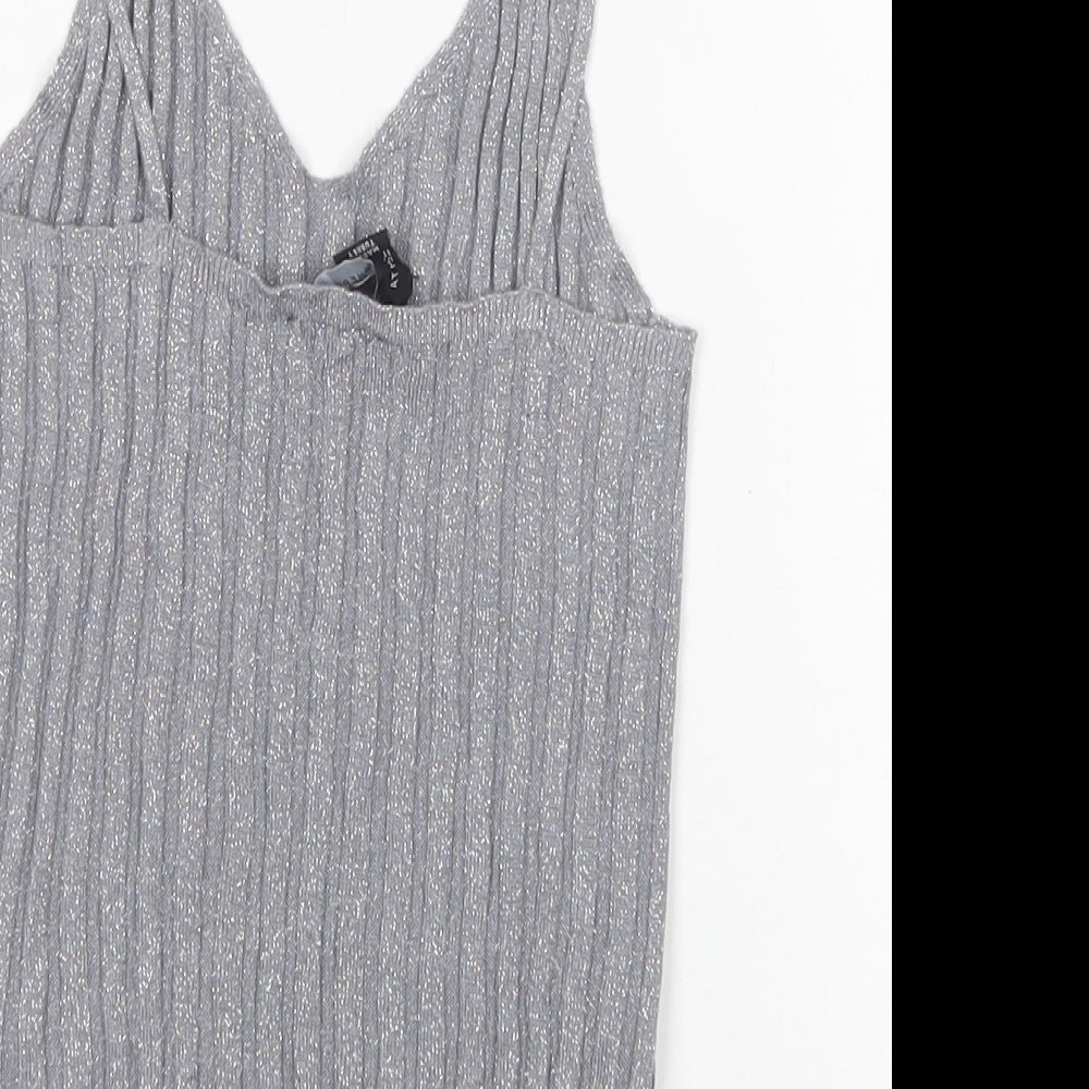 Atmosphere Womens Silver  Viscose Camisole Blouse Size 10 V-Neck