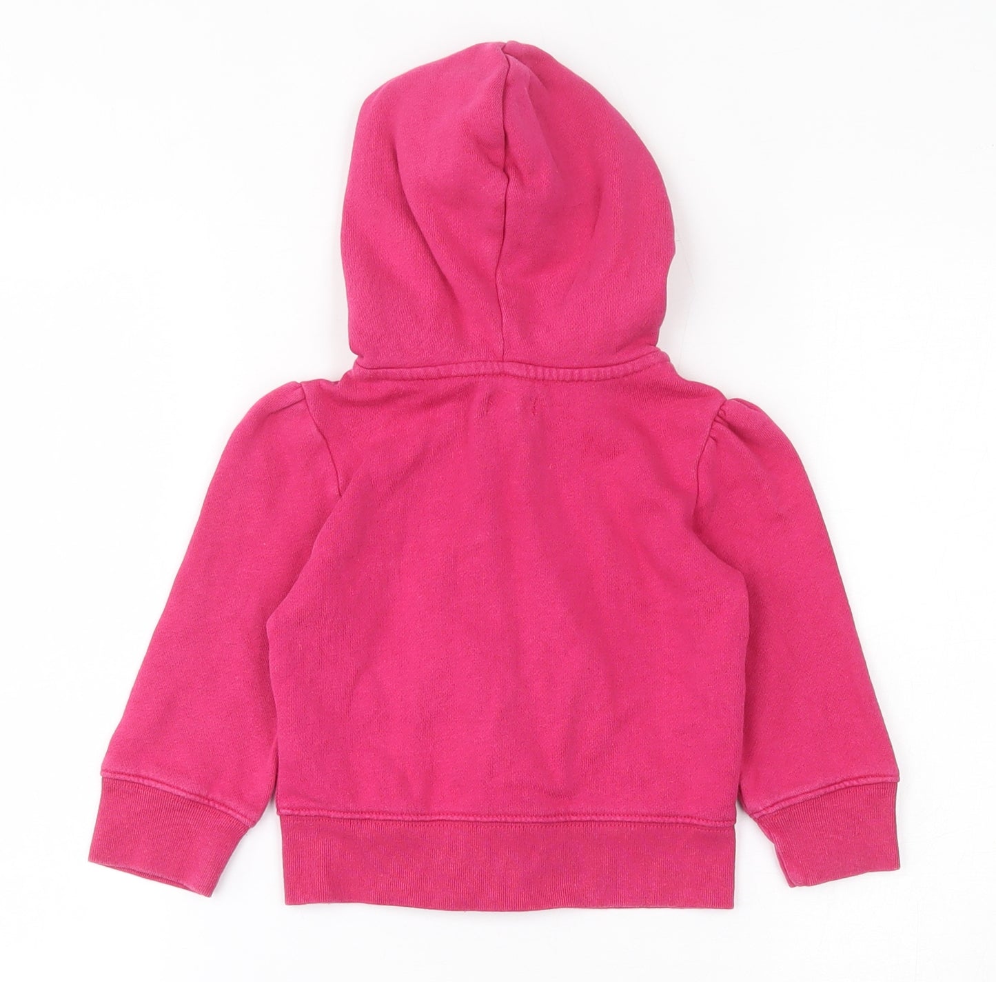 Gap Girls Pink  Cotton Full Zip Jumper Size 12-18 Months  Zip