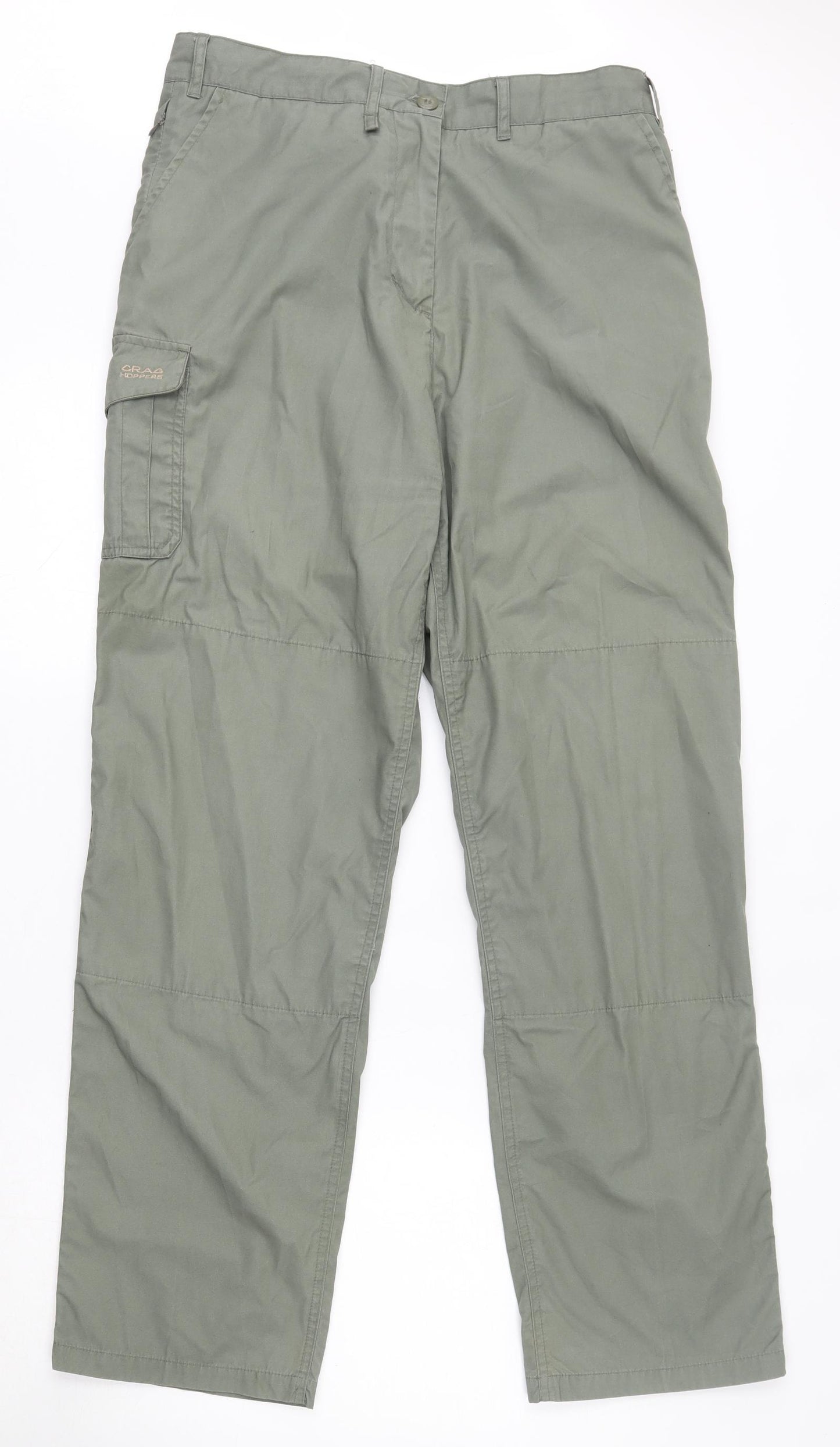 Craghoppers Womens Green  Polyester Cargo Trousers Size 18 L30 in Regular Button