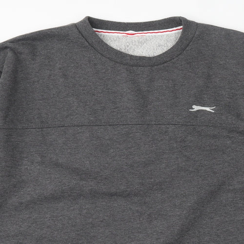 Slazenger Mens Grey  Polyester Pullover Sweatshirt Size 2XL