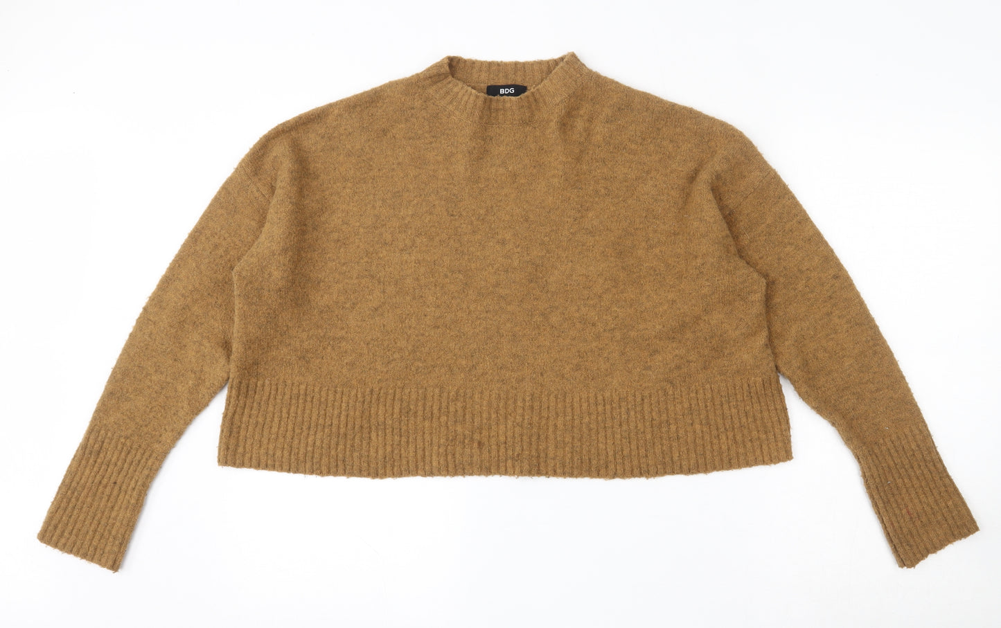 BDG Womens Brown Round Neck  Acrylic Pullover Jumper Size M