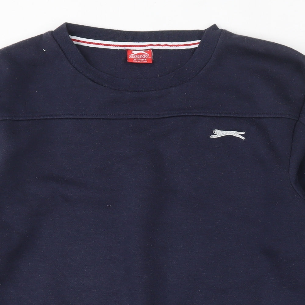 Slazenger Boys Blue  Polyester Pullover Sweatshirt Size 11-12 Years