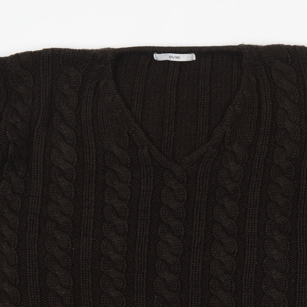 Evie  Womens Green Roll Neck  Acrylic Pullover Jumper Size 18