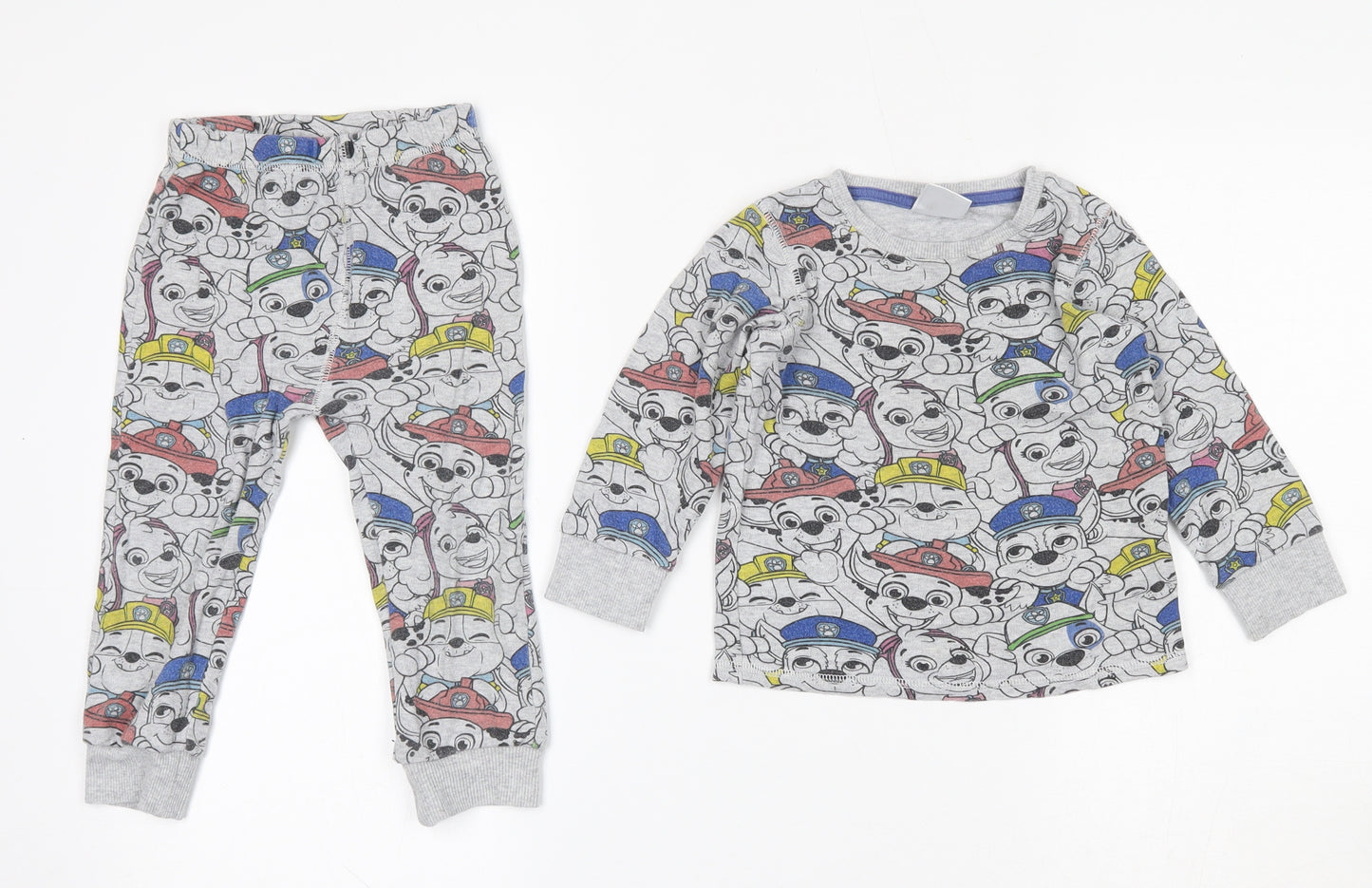 NEXT Boys Green Geometric 100% Cotton Chemise Pyjama Set Size 18-24 Months