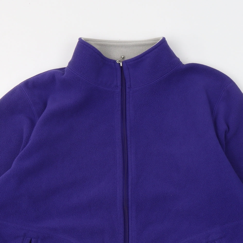 BHS Womens Purple  Polyester Full Zip Sweatshirt Size 16  Zip