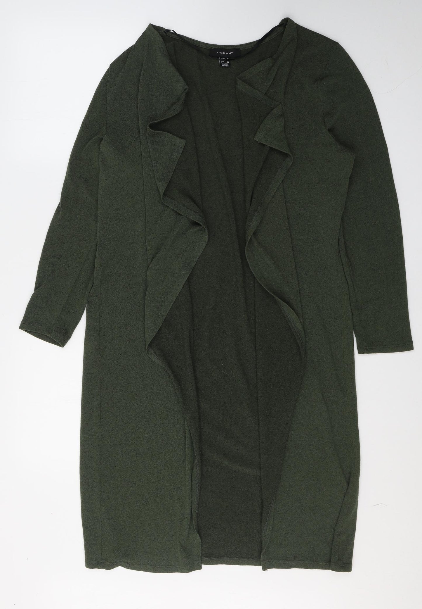 Atmosphere Womens Green V-Neck  Polyester Cardigan Jumper Size 16