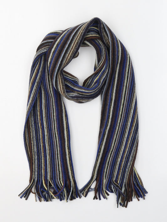 Monsoon Mens Multicoloured Striped Acrylic Scarf  Size Regular