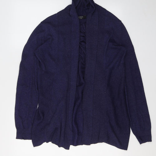 George Womens Blue  Nylon Kimono Blouse Size 12 V-Neck